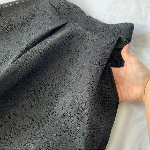 Black Mesh Flower pattern Party High waist Fashion modern Skirt UK brand TFNC - Picture 7 of 16